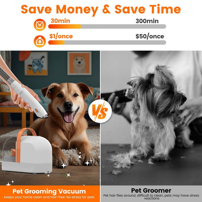 PG10 | 5 in 1 Portable Pet Grooming Kit with Vacuum | Pet Vacuum Groomer