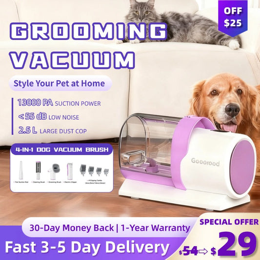 Bestselling All-in-One Pet Grooming Vacuum – Keep Your Home Clean & Fur-Free