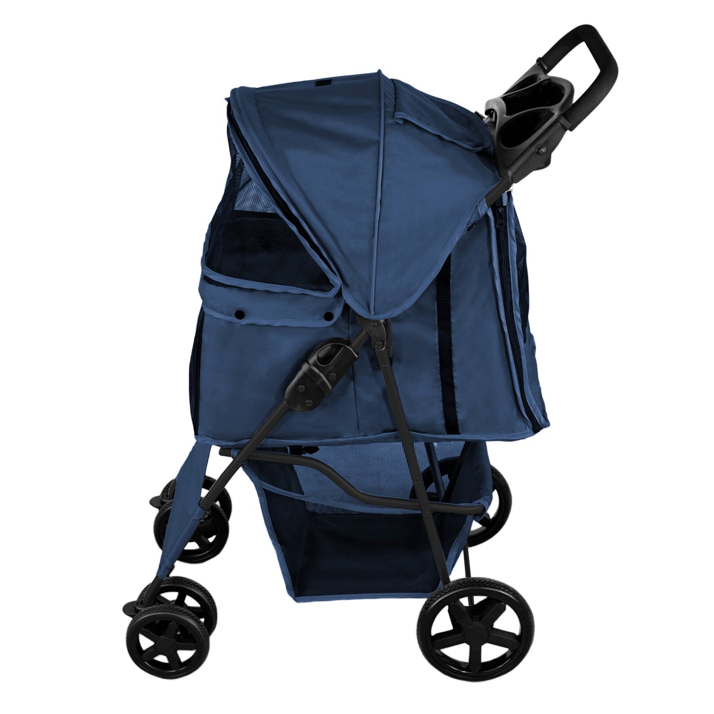 Pet Stroller with Rain Cover & Caddy Bag