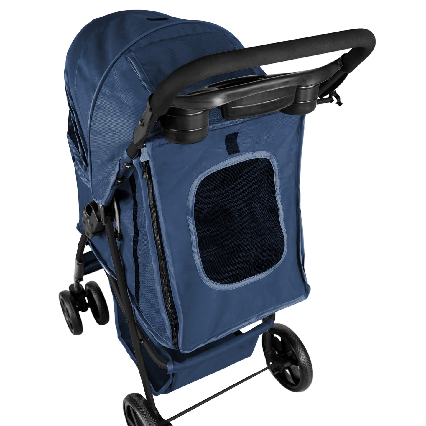 Pet Stroller with Rain Cover & Caddy Bag