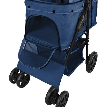 Pet Stroller with Rain Cover & Caddy Bag