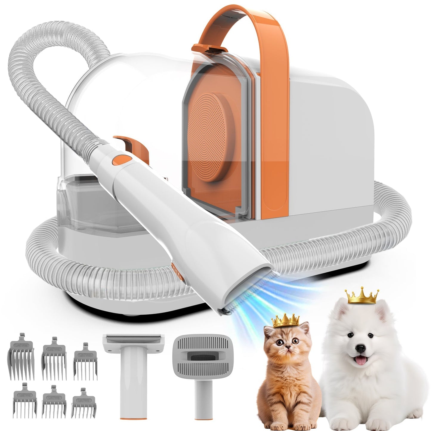 PG10 | 5 in 1 Portable Pet Grooming Kit with Vacuum | Pet Vacuum Groomer
