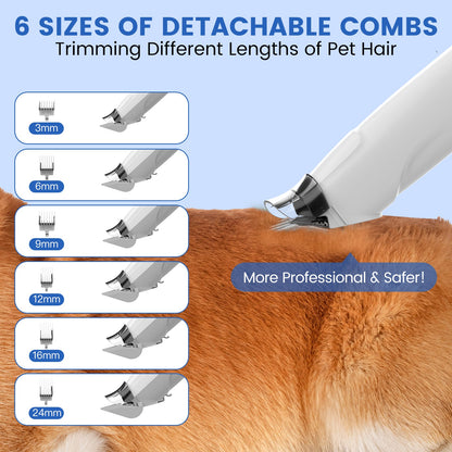 PG200 | Cordless Rechargable Pet Grooming Kit & Vacuum | Pet Vacuum Groomer