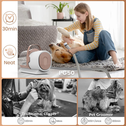 PG50 | 5 in 1 Pet Grooming Kit with Vacuum
