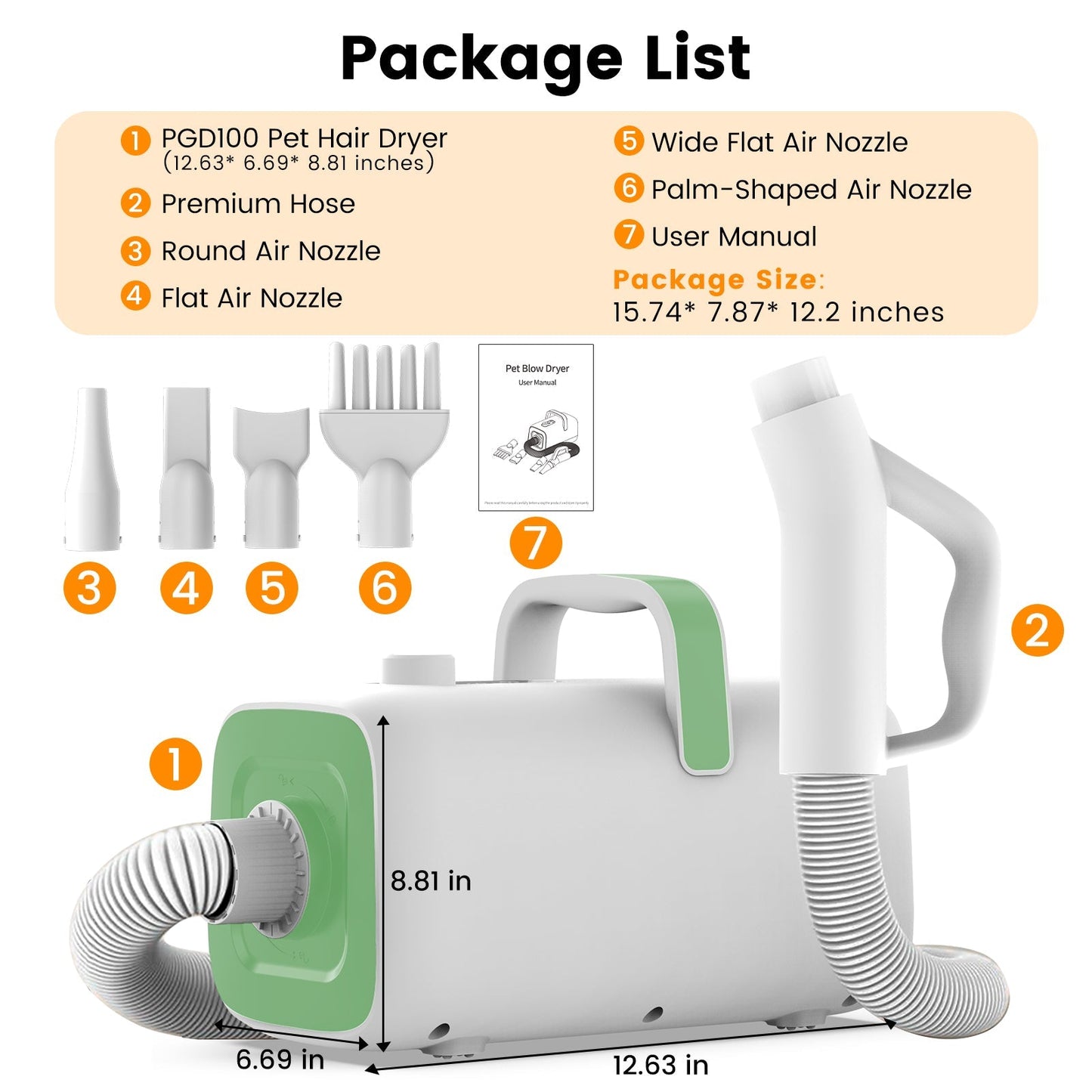 PGD100 | All-in-one Pet Grooming Dryer