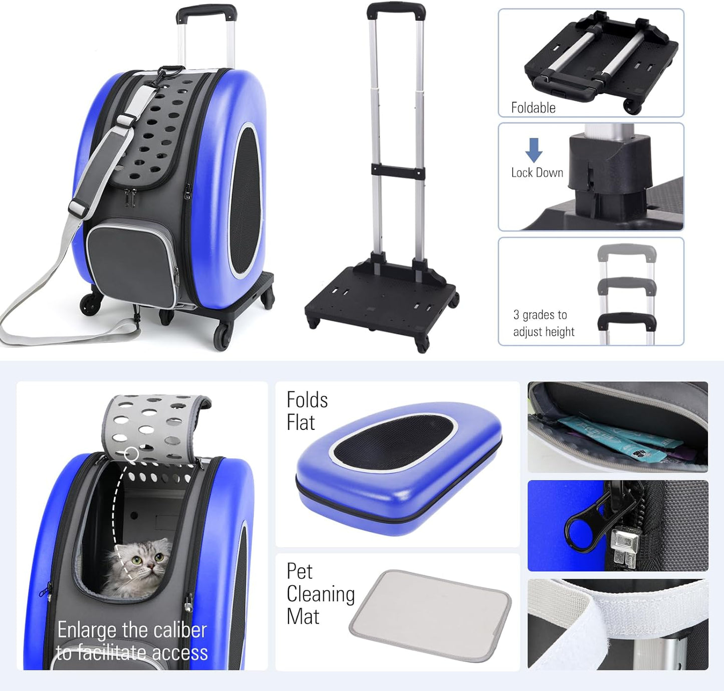5-in-1 Combo EVA Pet Carrier/Stroller | Luxury Package