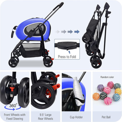 5-in-1 Combo EVA Pet Carrier/Stroller | Luxury Package