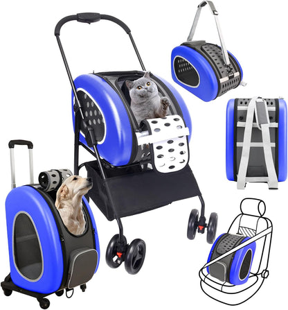 5-in-1 Combo EVA Pet Carrier/Stroller | Luxury Package
