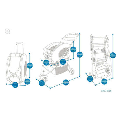 5-in-1 Combo EVA Pet Carrier/Stroller | Luxury Package