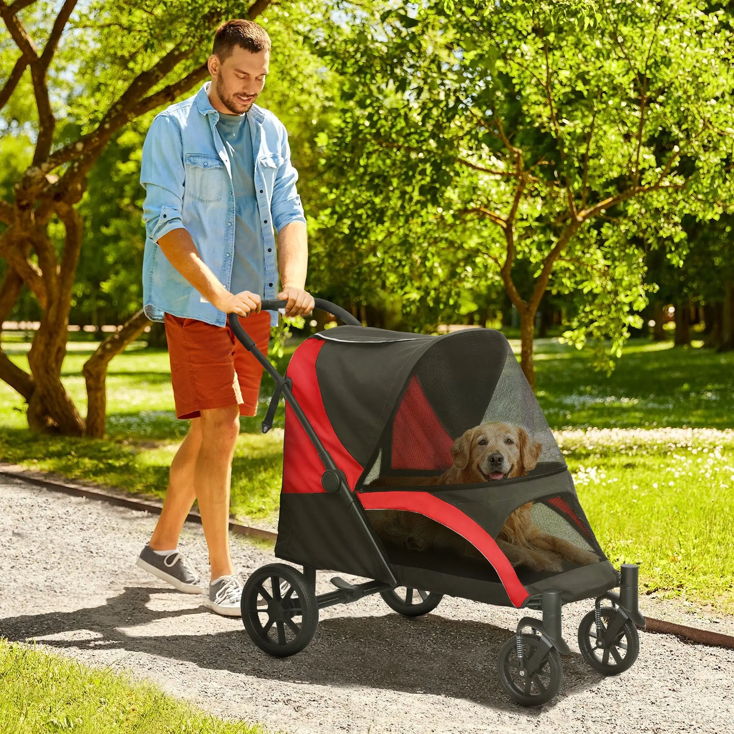 210V Shock Absorbing Large Pet Stroller